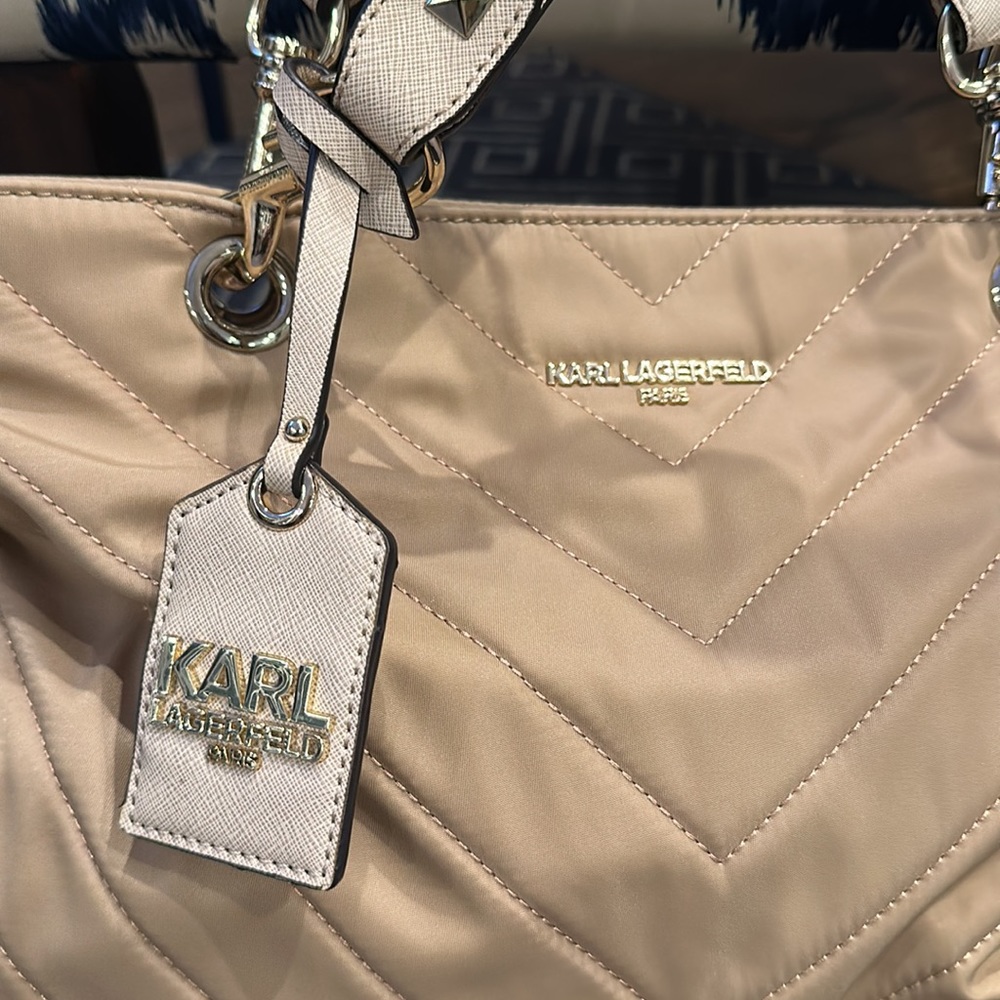 Karl Lagerfeld Beige Tote Bag - Picture 1 of 5